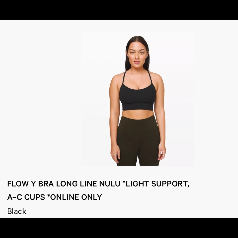 Lululemon- Flow Y bra long line Nulu